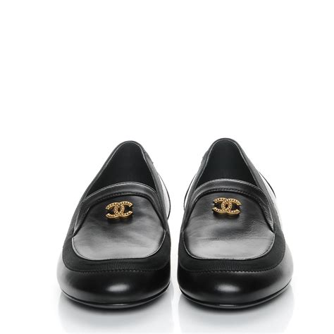 prix mocassin chanel|CHANEL Crumpled Lambskin CC Mocassin Loafer .